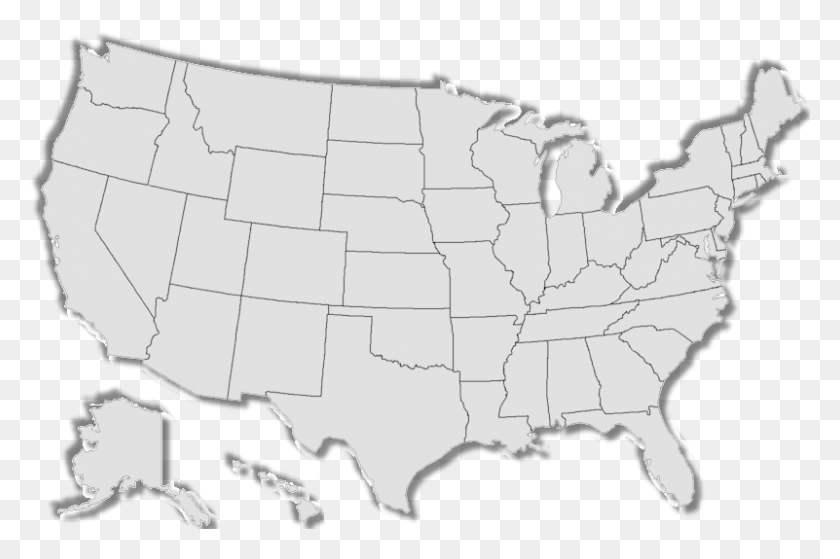 801x513 United States Map Blank Swedish Immigration To America Map, Diagram, Plot, Atlas HD PNG Download