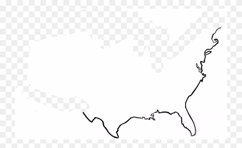 736x456 United States Map Outline Clip Art United States Outline, Hand, Person, Human HD PNG Download