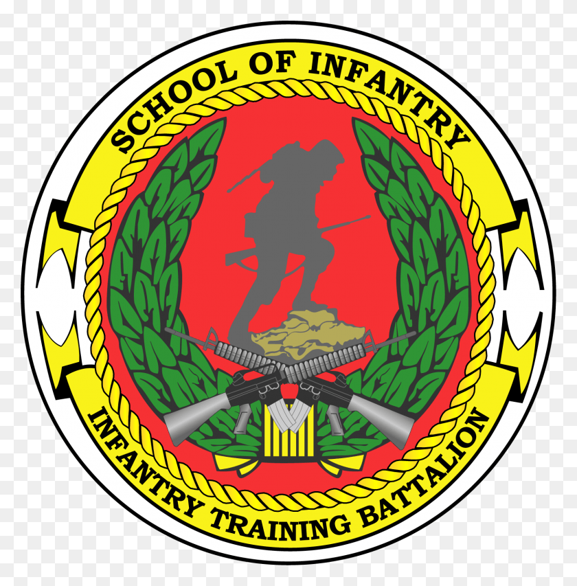1509x1535 Школа Пехоты Корпуса Морской Пехоты Сша, Этикетка, Текст, Логотип Hd Png Скачать