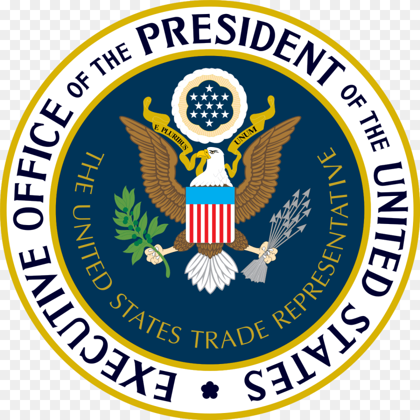 1200x1200 United States Trade Representative, Badge, Emblem, Logo, Symbol Clipart PNG