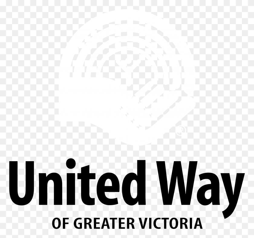 2051x1920 United Way Of Greater Victoria Logo Черно-Белый United Way Victoria, Рука, Свет, Трафарет Hd Png Скачать