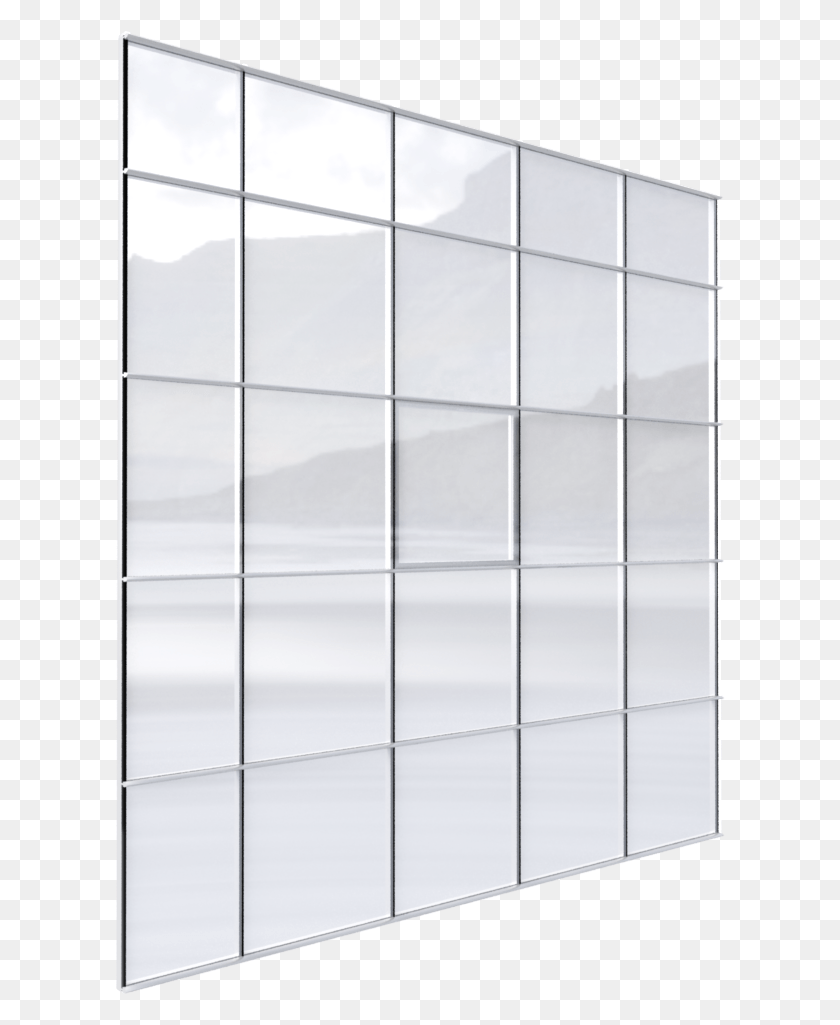 611x965 Univers 54 Curtain Wall Italian Window Curtain Wall Glass, Tile, Floor, Indoors HD PNG Download