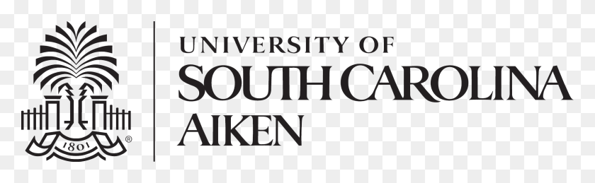 2348x600 University Logo Linear Black High Res University Of South Carolina Aiken Logo, Text, Label, Alphabet HD PNG Download