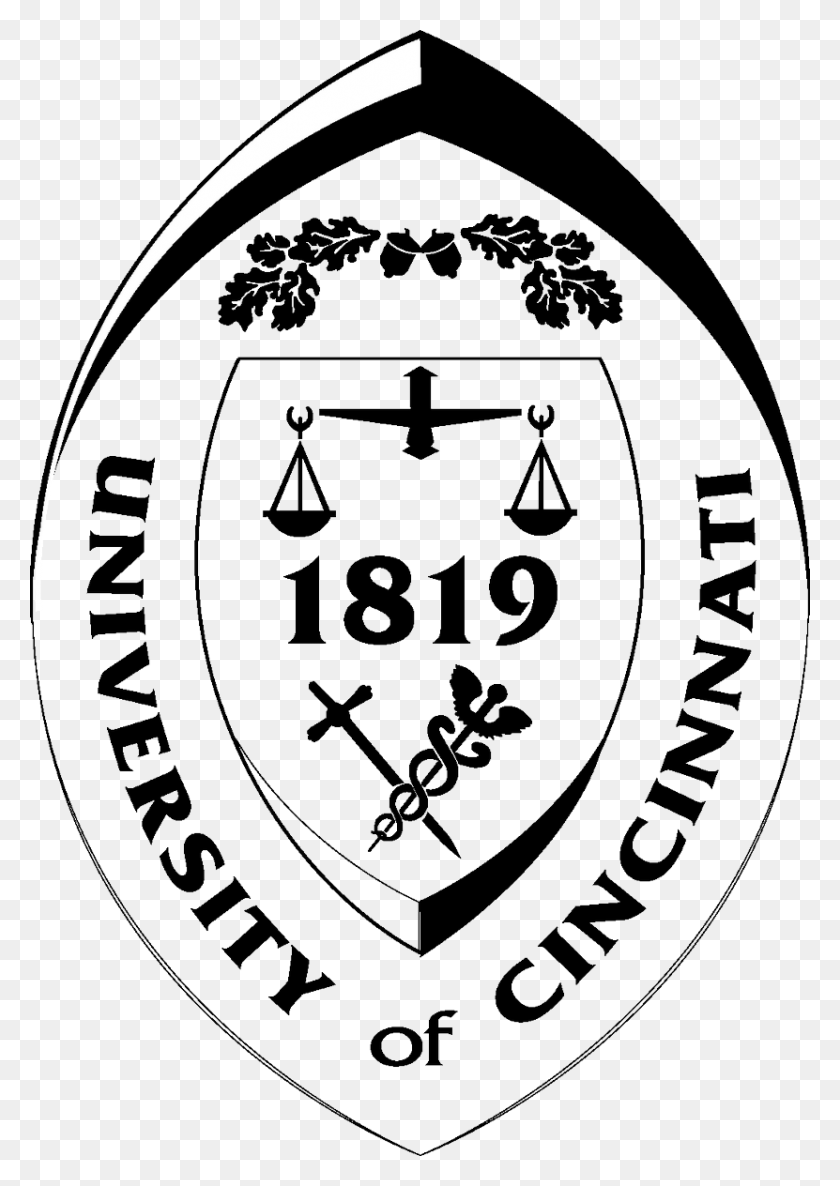 831x1200 University Of Cincinnati Seal1 Circle, Label, Text, Symbol HD PNG Download