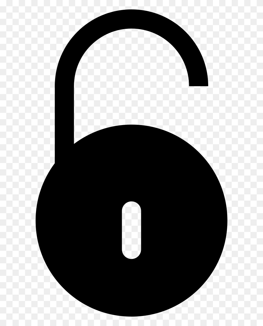 614x980 Unlocked Padlock Comments Security, Stencil, Frying Pan HD PNG Download