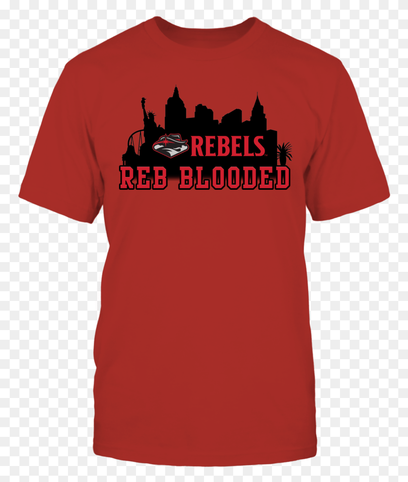 768x933 Unlv Rebels Red Blooded Las Vegas Skyline T Shirt King Crimson Shirt, Clothing, Apparel, T-shirt HD PNG Download