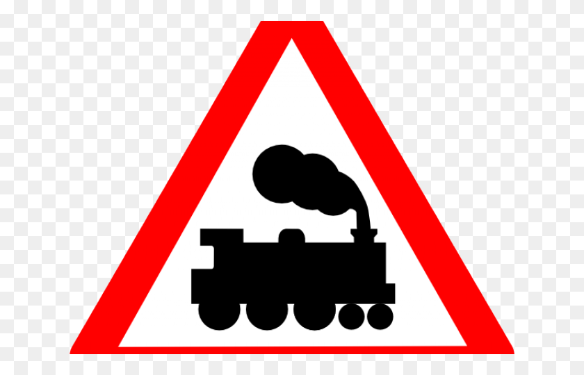 640x480 Unmanned Railway Crossing Sign, Symbol, Road Sign, Triangle HD PNG Download