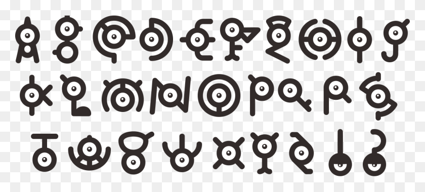 1200x491 Unown Letters Pokemon Go, Number, Symbol, Text HD PNG Download