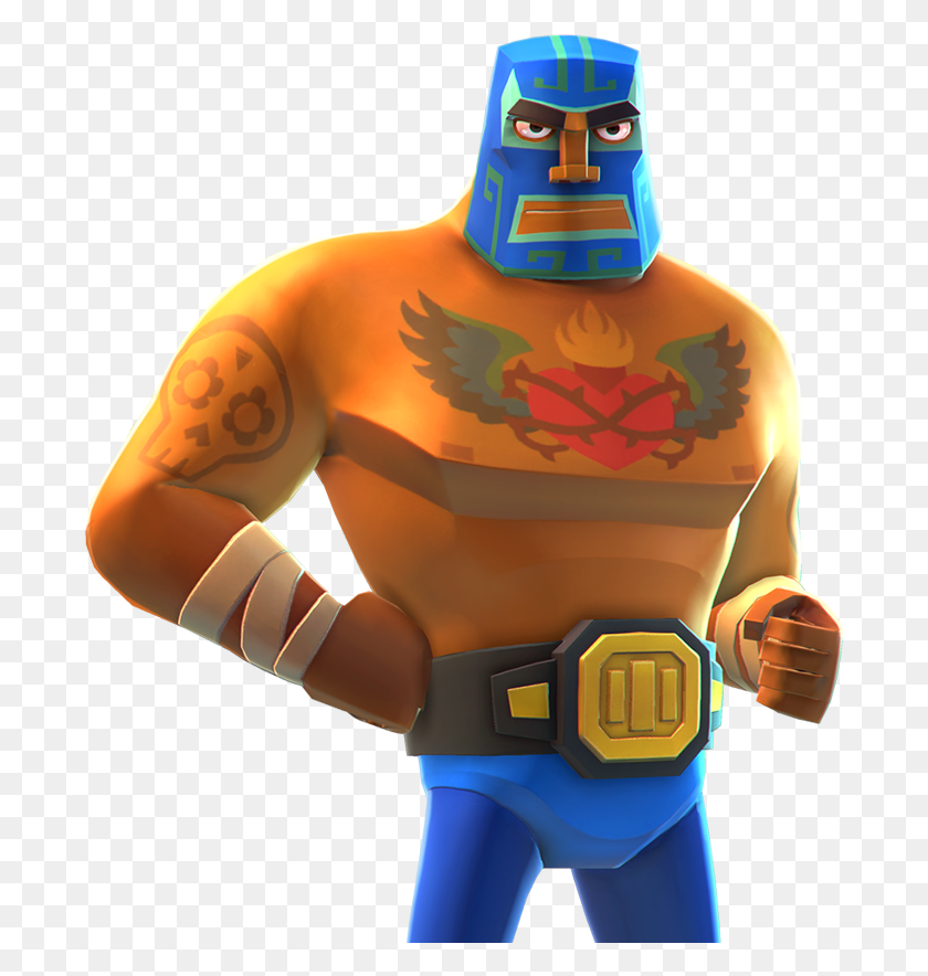 688x824 Until Valentine39s Day You Can Get Brawlout At 25 Guacamelee Juan, Toy, Person, Human HD PNG Download