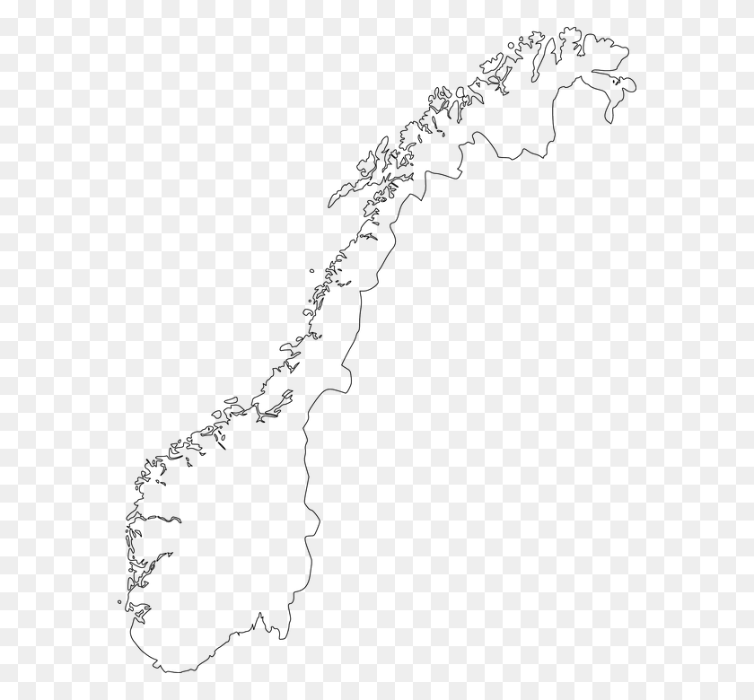 578x720 Unusual Blank Map Of Norway Free Outline Base Norway Map Outline, Sport, Sports HD PNG Download