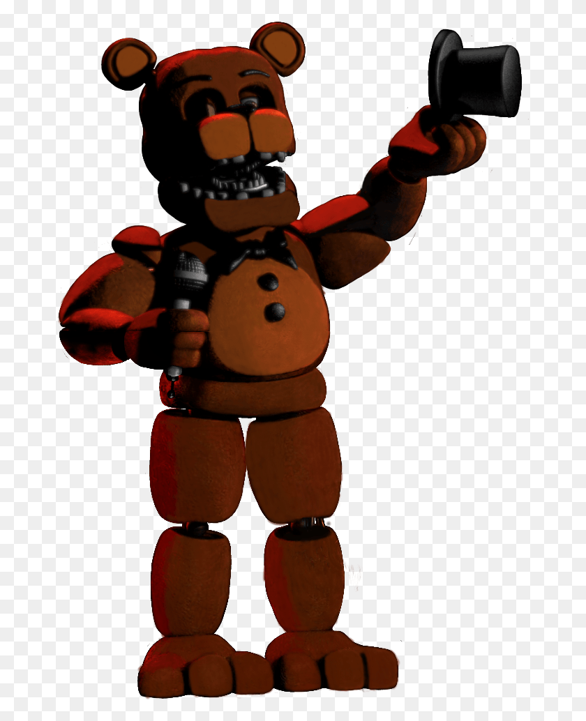 677x974 Unwithered Freddy Fnaf 2 Something Scary Fnaf Characters Fnaf 2 Unwithered Freddy, Toy, Figurine, Robot HD PNG Download