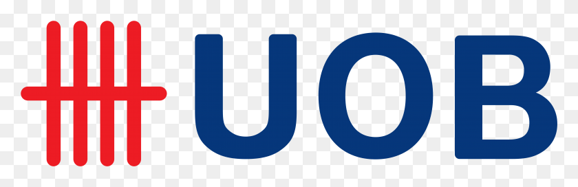 5989x1632 Uob Logo Logotype Symbol Uob United Overseas Bank, Word, Text, Trademark HD PNG Download