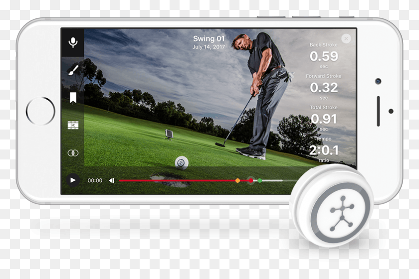 784x503 Descargar Png Up To Giveaway One Blast Golf Sensor De Movimiento Blast Motion Sensor De Golf, Persona, Club De Golf Hd Png