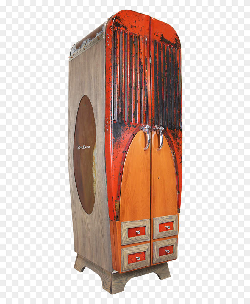 388x960 Upcycled Orange Cabinet Cupboard, Wood, Oars, Plywood HD PNG Download