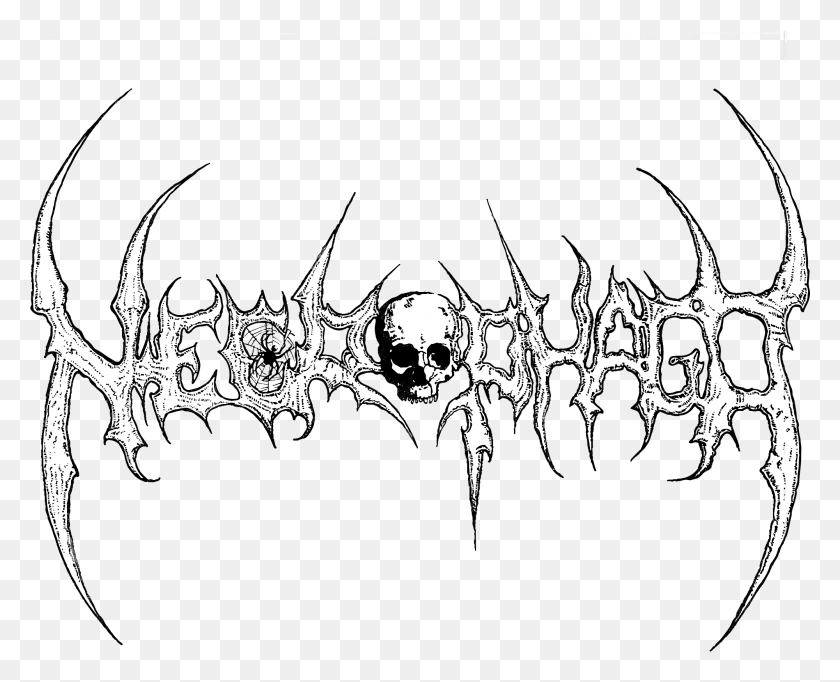 2000x1595 Descargar Png Logotipo De Actualización Necrofago Metal Sketch, Stencil Hd Png