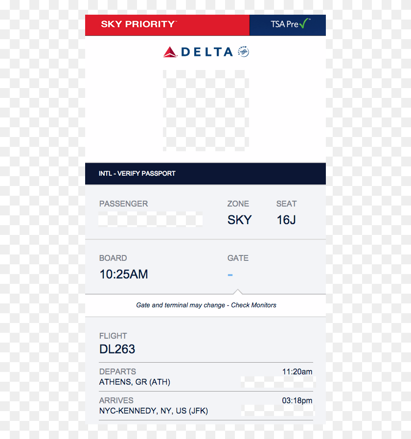 492x837 Upload A Boarding Pass Like This With The Personal Delta Airlines, Text, Label, Paper HD PNG Download