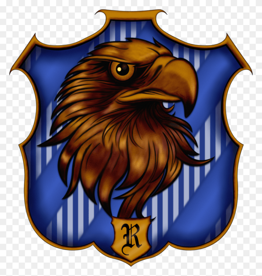 870x919 Upon His Left Pectoral Muscle Is Tattooed The Original Ravenclaw Crest Bird, Armor, Animal, Shield HD PNG Download