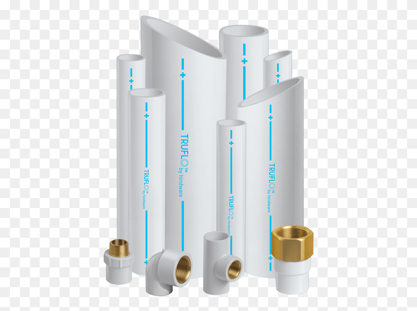 425x568 Upvc Plumbing System For Cold Water Truflo Pipes By Hindware, Cylinder, Plot, Diagram HD PNG Download