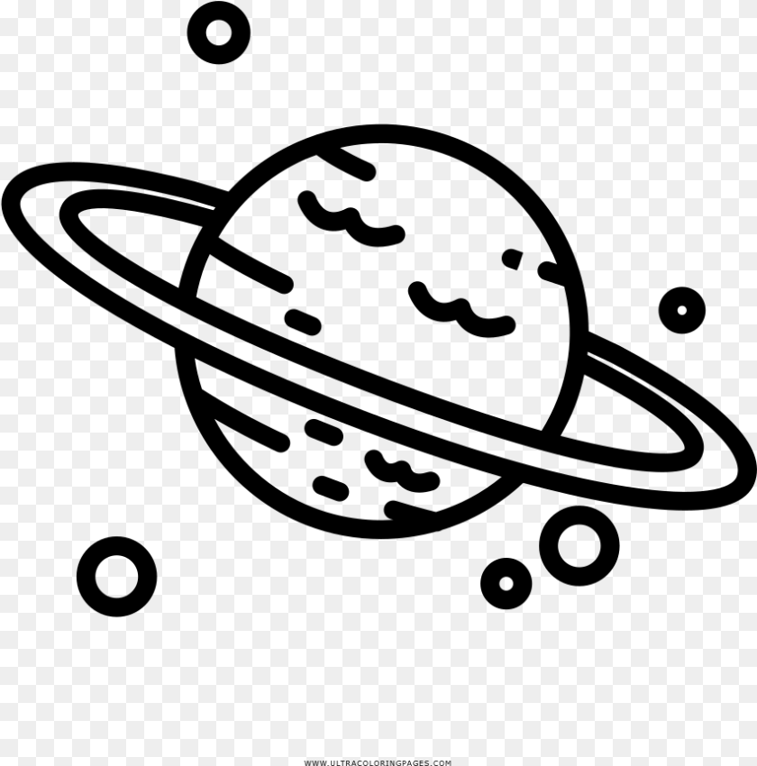 Uranus Coloring Page, Gray Clipart PNG