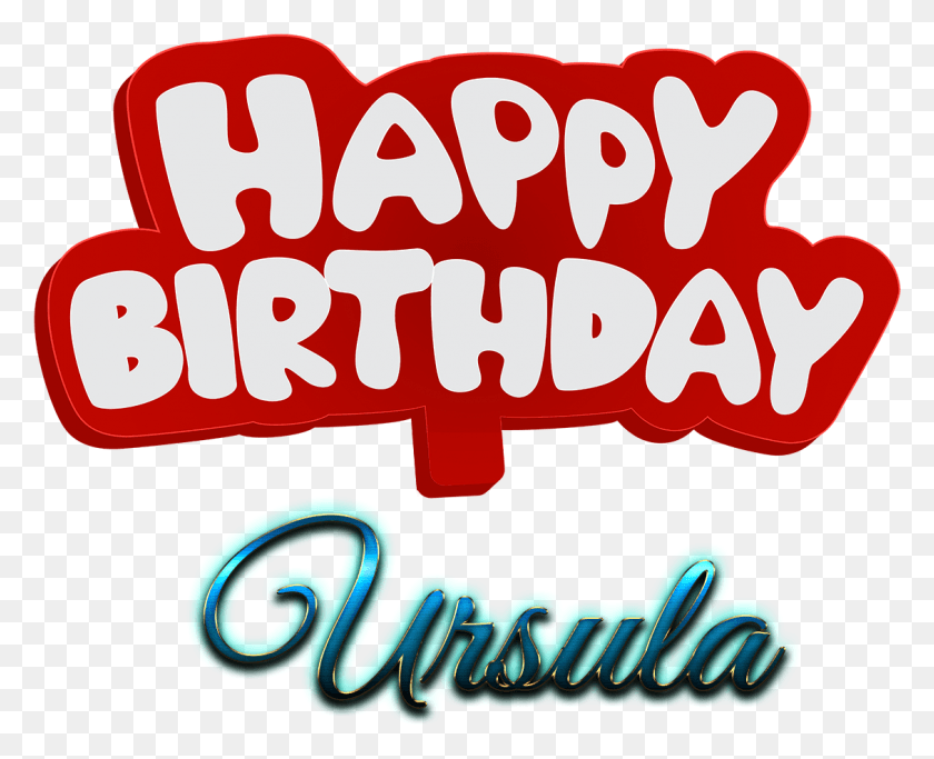 1129x902 Ursula Happy Birthday Name Logo, Text, Label, Word HD PNG Download