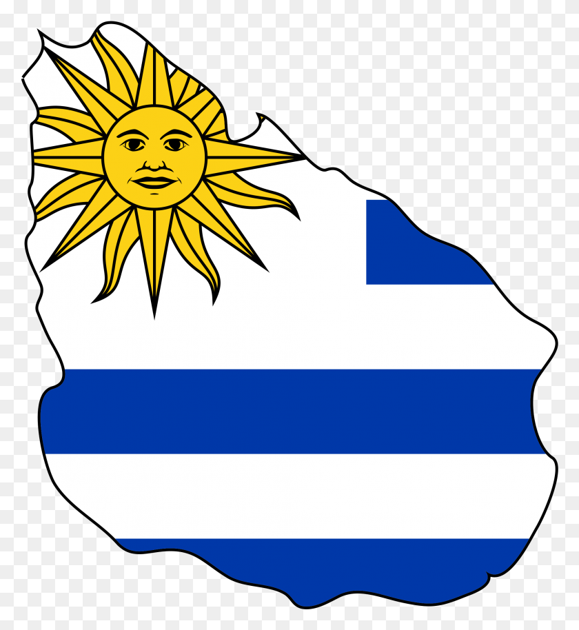 2039x2233 Uruguay Flag Map Large Map Uruguay Flag, Symbol, Logo, Trademark HD PNG Download