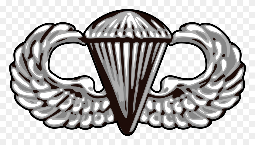2628x1416 Us Army Airborne Basic Parachutist Badge Vector Senior Rated Airborne Wings, Sweets, Food, Confectionery HD PNG Download