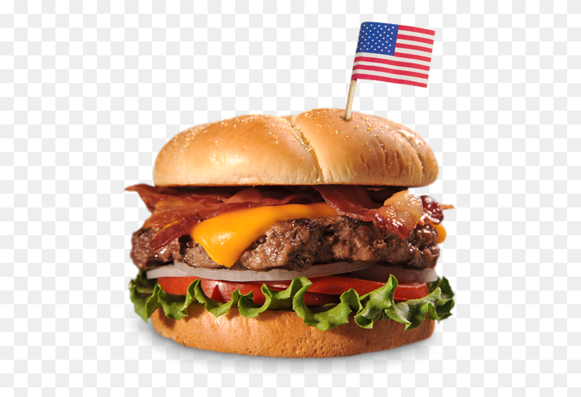 506x514 Американский Бургер С Говядиной Американский Бургер, Еда, Флаг, Символ Hd Png Скачать