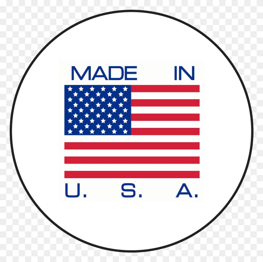 825x823 Bandera De Estados Unidos 13 Rayas Hechas En Estados Unidos, Símbolo, Bandera, Texto Hd Png