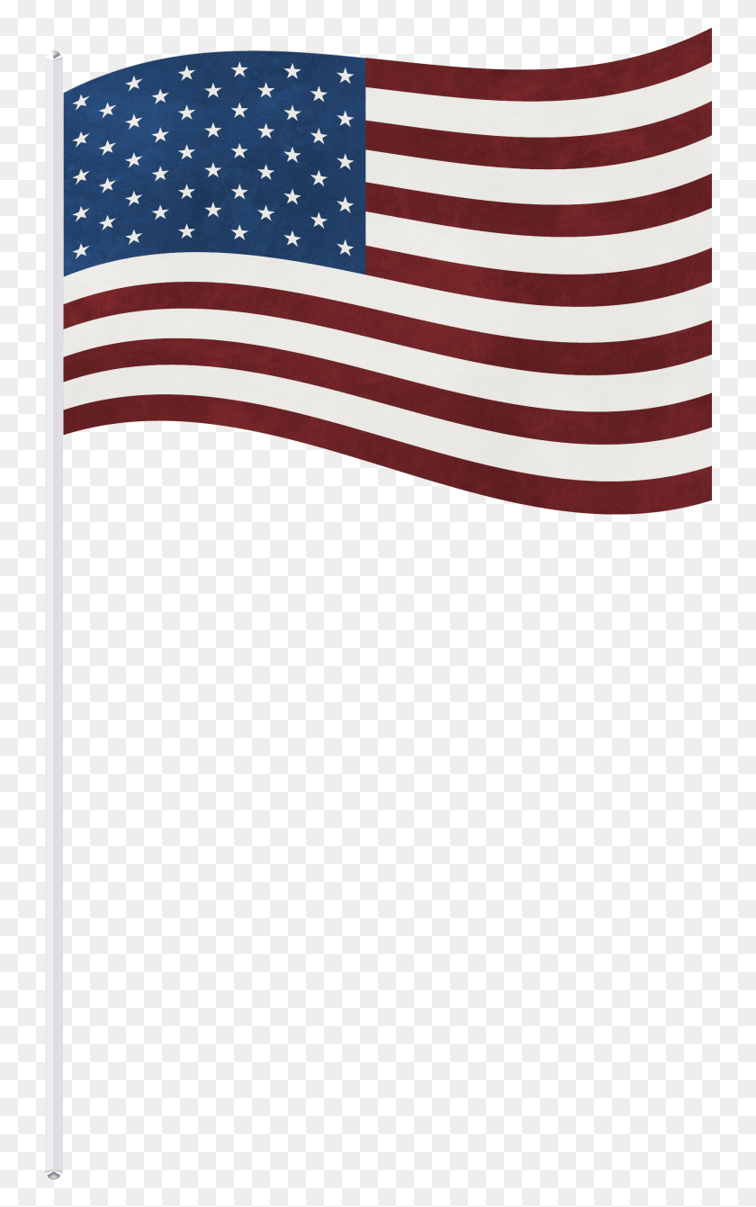 742x1281 Bandera De Estados Unidos En Un Palo, Bandera, Símbolo, La Bandera De Estados Unidos Hd Png