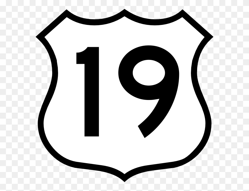 600x584 Us Highway Sign, Number, Symbol, Text HD PNG Download