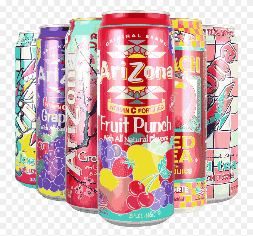 743x724 Us Imported Drink 6 Flavors Arizona Arizona Iced Tea Arizona Fruit Punch, Tin, Can, Beverage HD PNG Download