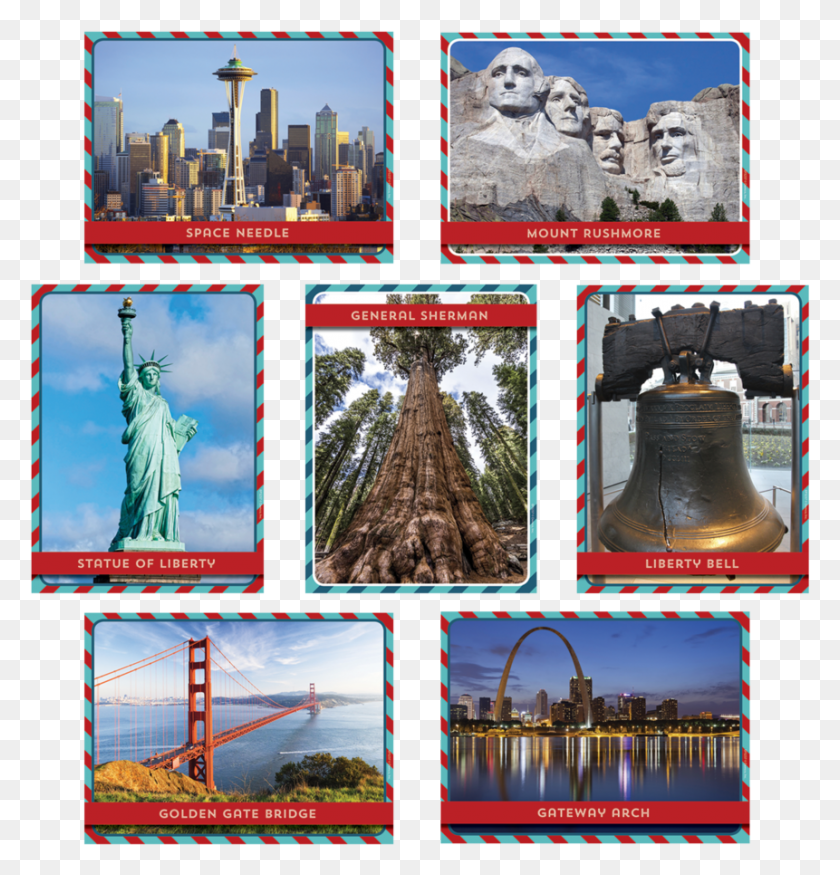 861x900 Us Landmarks Accents Image Church Bell, Collage, Poster, Advertisement HD PNG Download