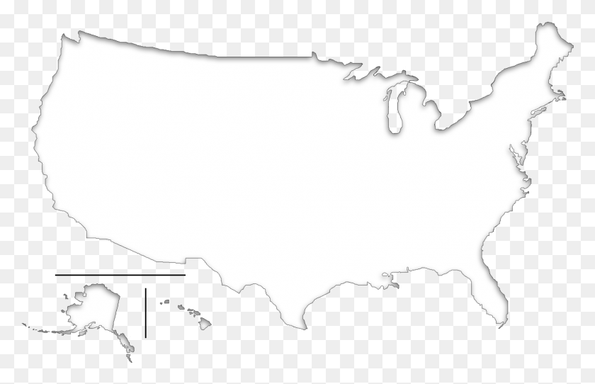 1745x1080 Us Map Icon White, Bird, Animal HD PNG Download