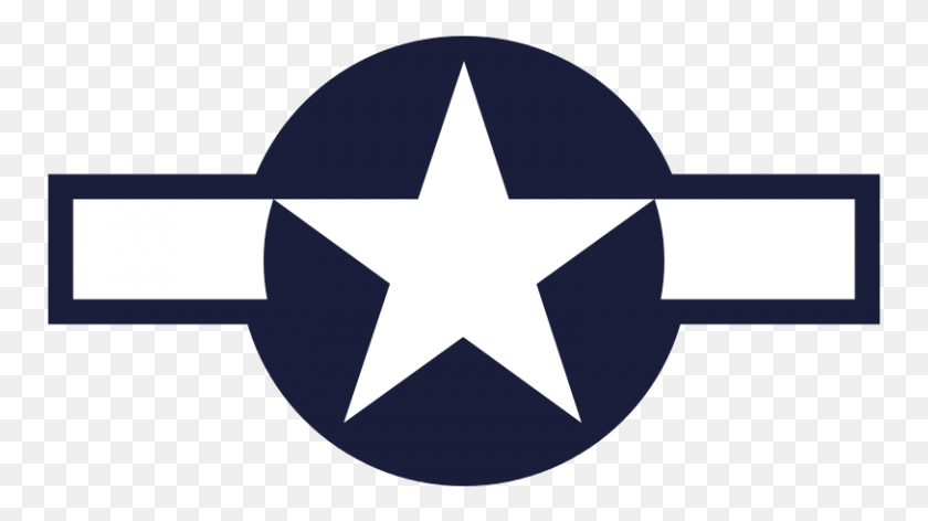 757x412 Национальная Эмблема Сша Для Самолетов Август 1943 Года Январь Логотип Ввс Сша, Символ, Звездный Символ Hd Png Скачать