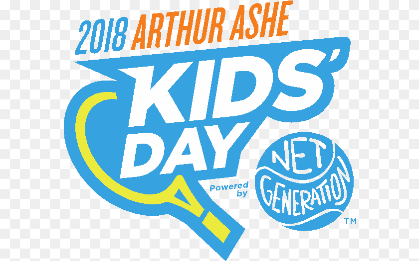 587x525 Us Open 2019 Arthur Ashe Kids Day, Advertisement, Poster PNG