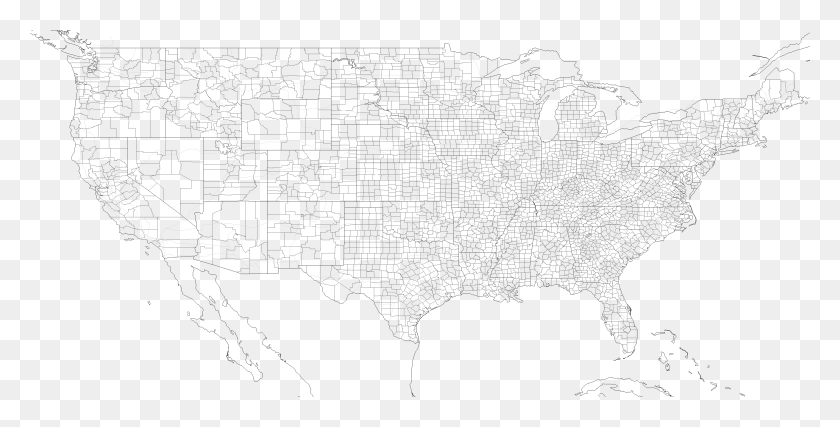 3400x1600 Us Printable County Maps Royalty Free Map, Outdoors, Nature, Text Descargar Hd Png