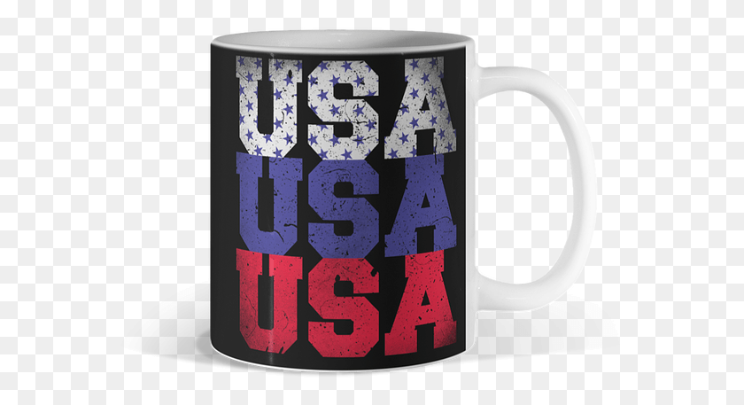 583x397 Американский Флаг Типография Дизайн Кружка, Чашка Кофе, Чашка, Напиток Hd Png Скачать