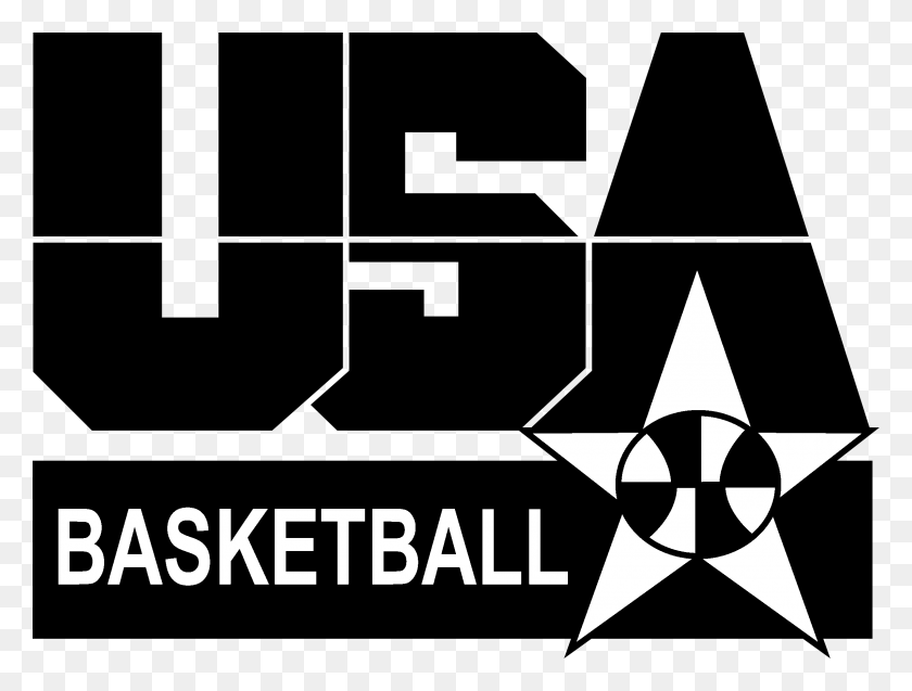 2400x1777 Usa Basketball Logo Black And White Usa Basketball Logo Black, Star Symbol, Symbol HD PNG Download