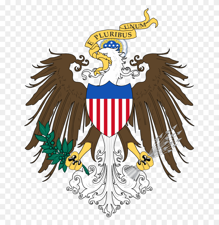 653x800 Usa Coat Of Arms Imperial American Coat Of Arms, Symbol, Animal, Emblem HD PNG Download