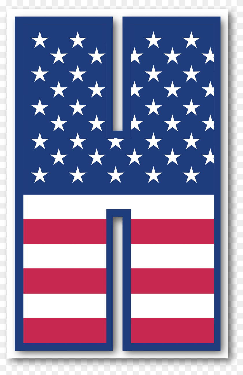 Usa Flag Letter H Clipart, American Flag Transparent PNG