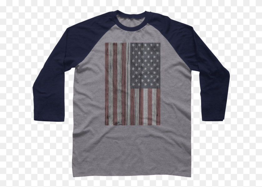 636x542 Usa Flag Painted On Wood Shirt, Sleeve, Clothing, Apparel HD PNG Download