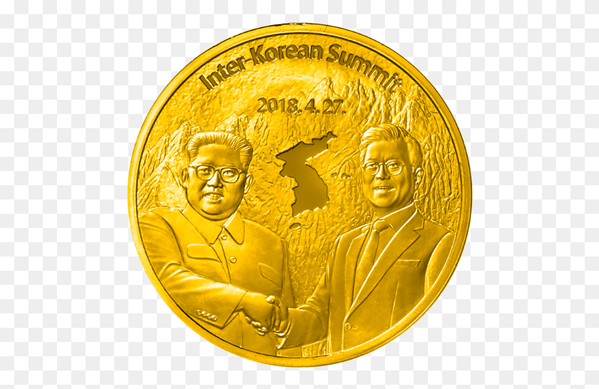 486x486 Usa Gold Olym Medallion Korean Peninsula, Person, Human, Coin HD PNG Download