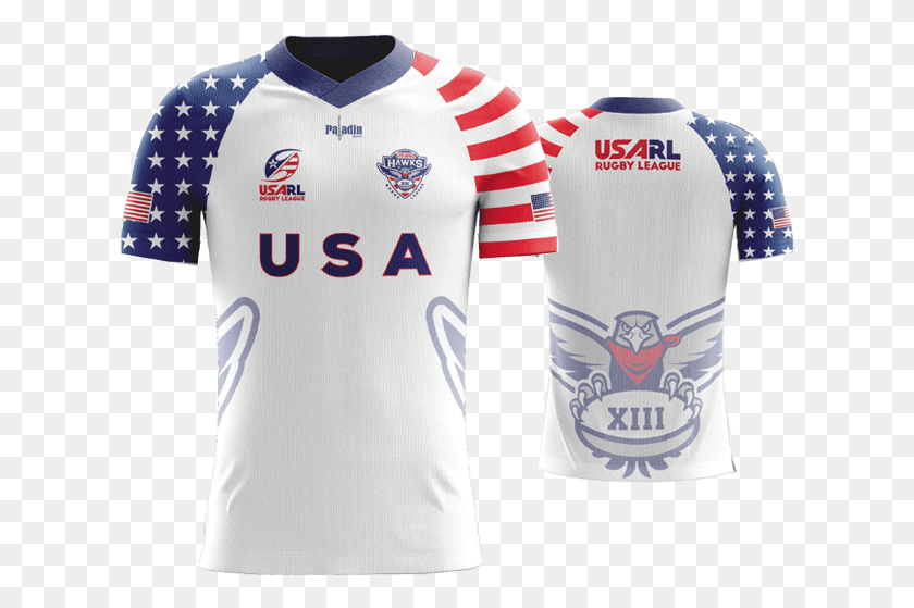 621x499 Usa Hawks Supporters Jersey Usa League Rugby Jersey, Clothing, Apparel, Shirt HD PNG Download