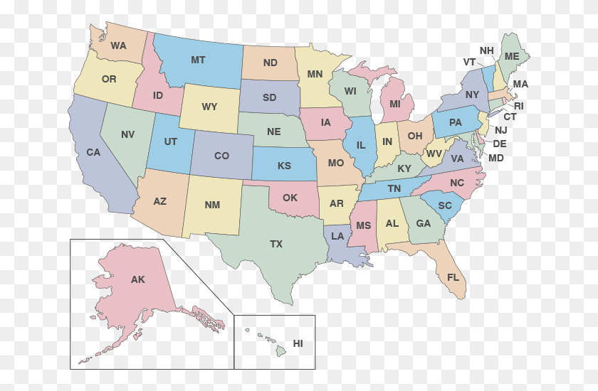 650x490 Usa Map Image Dental Hygienist Salary By State 2017, Diagram, Plot, Atlas HD PNG Download