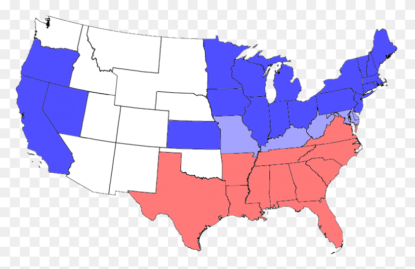 784x488 Estados Unidos Mapa Png / Los Estados Del Sur Y Los Estados Del Norte Png