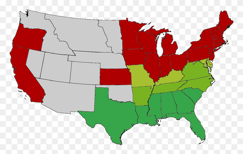 778x474 Usa North And South Divide, Map, Diagram, Plot HD PNG Download