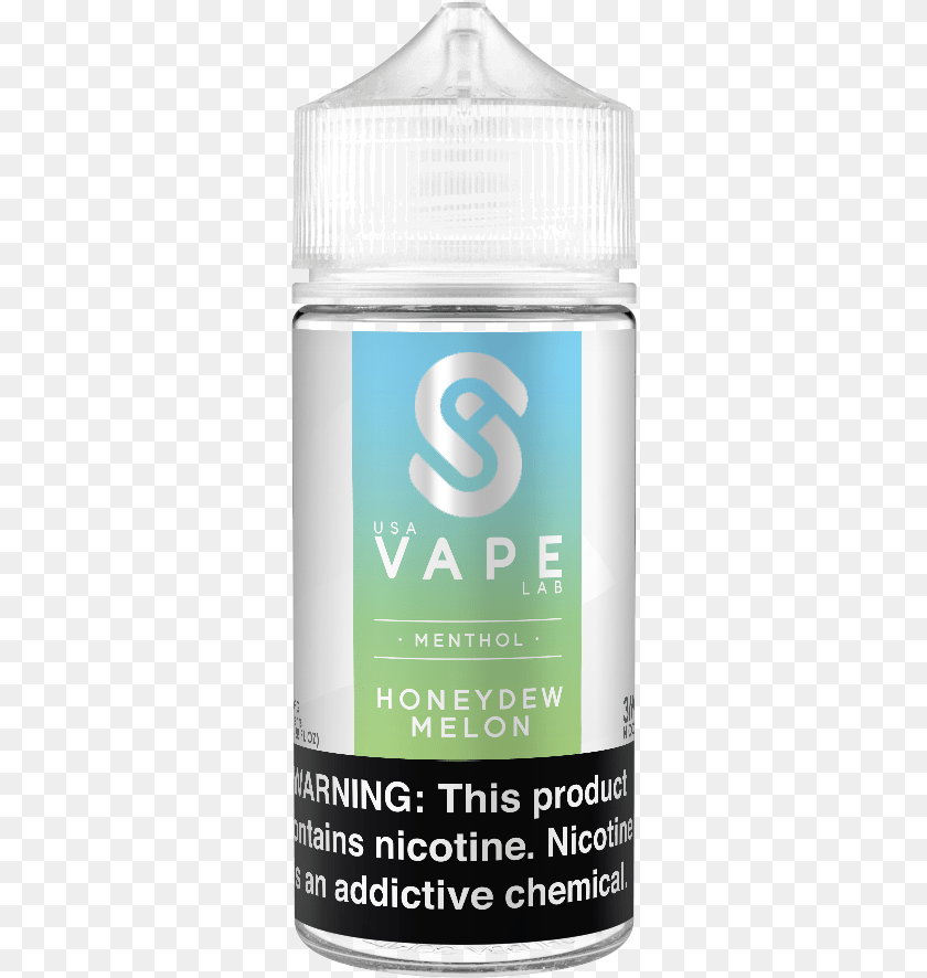 Usa Vape Lab Honeydew Melon Menthol, Bottle, Cosmetics, Perfume, Deodorant PNG