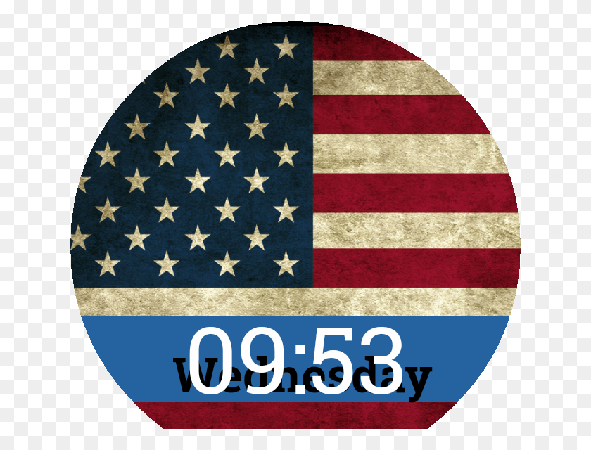 640x580 Usa Watch Face Preview, Flag, Symbol, American Flag HD PNG Download