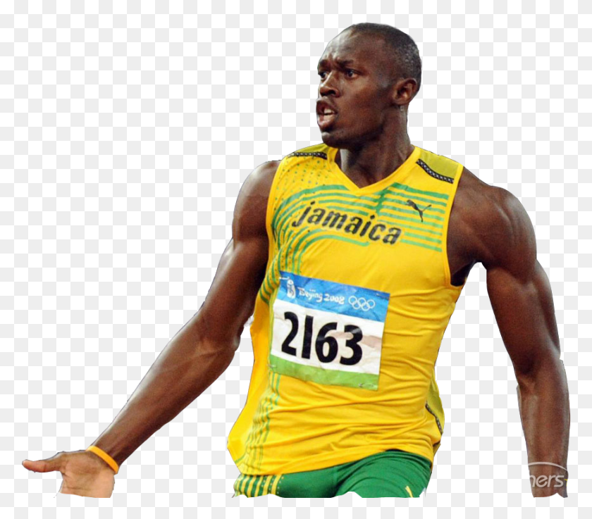 867x753 Usain Bolt Clipart Usain Bolt Transparent Background, Person, Human, Athlete HD PNG Download
