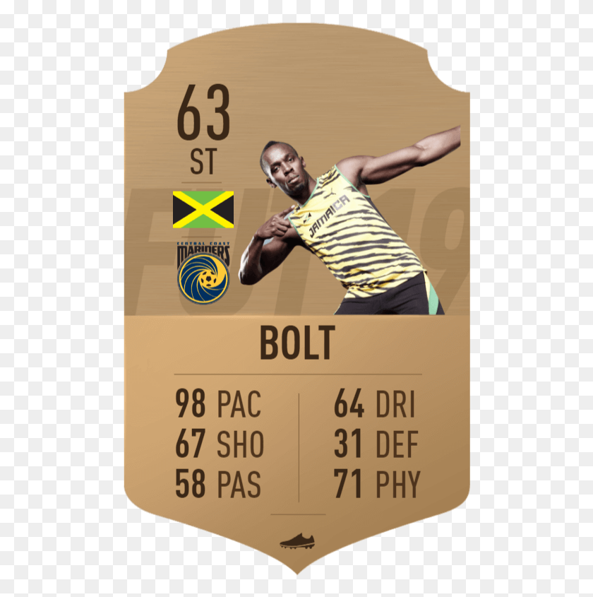 492x785 Usain Bolt In Fifa 19 Ecco Come Potrebbe Essere La Usain Bolt Fifa, Person, Human, Text HD PNG Download